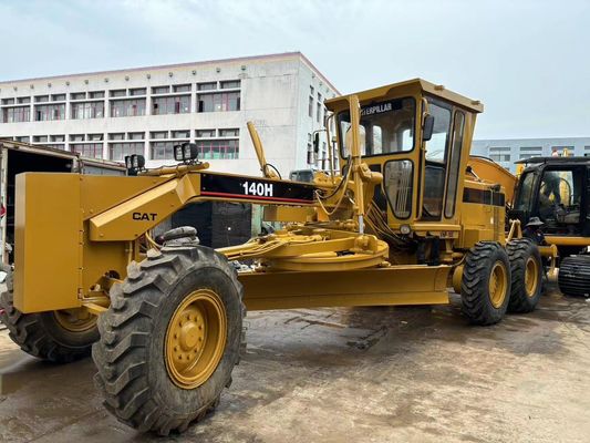 Japón original 140H Caterpillar Motor Grader operación de seguridad de segunda mano