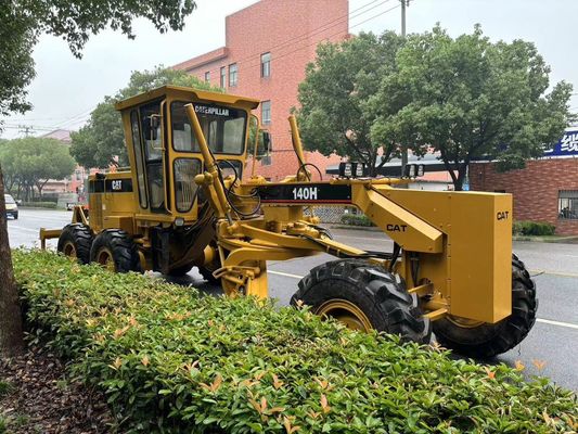 Japón original 140H Caterpillar Motor Grader operación de seguridad de segunda mano