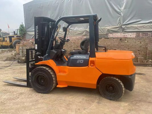 5 toneladas 7FD50 Usado Toyota elevadora elevadora original de Japón Reducción de ruido para almacén