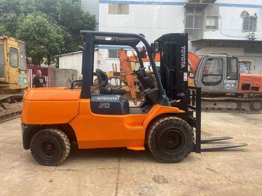 5 toneladas 7FD50 Usado Toyota elevadora elevadora original de Japón Reducción de ruido para almacén