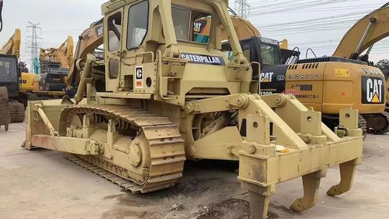 Potente de segunda mano Caterpillar D7G Dozer Eficiencia energética 6 Way Blade