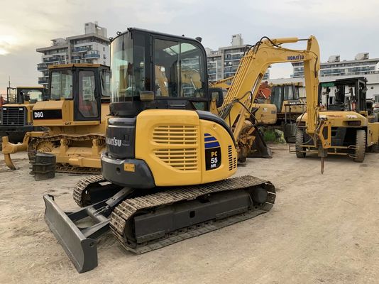 Komatsu PC55MR-2 Excavadora usada Japón Mini tamaño con martillo hidráulico