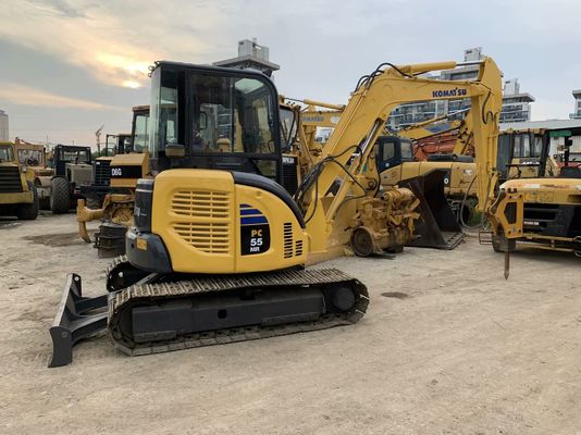 Komatsu PC55MR-2 Excavadora usada Japón Mini tamaño con martillo hidráulico