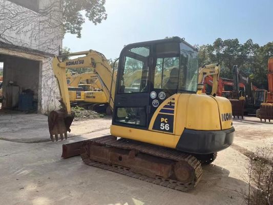 Color original Usado Komatsu PC56MR-2 Mini Excavadora En excelentes condiciones