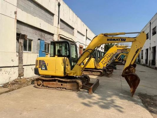 Color original Usado Komatsu PC56MR-2 Mini Excavadora En excelentes condiciones