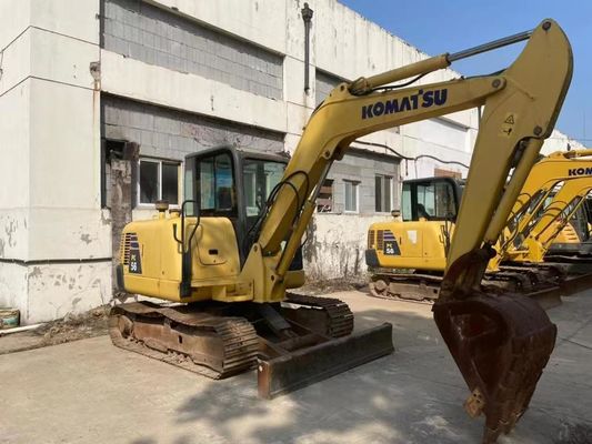 Color original Usado Komatsu PC56MR-2 Mini Excavadora En excelentes condiciones