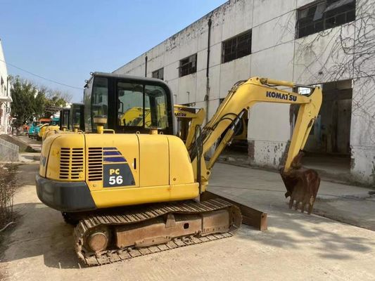Color original Usado Komatsu PC56MR-2 Mini Excavadora En excelentes condiciones