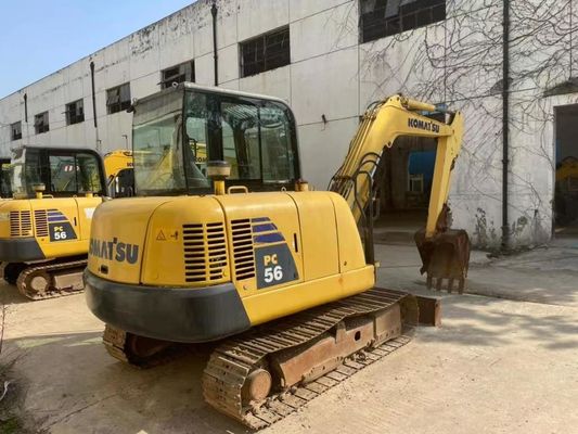 Color original Usado Komatsu PC56MR-2 Mini Excavadora En excelentes condiciones