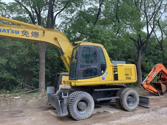 Compacto Japón Excavadora Komatsu Usada PC150W-6 Excavadora de ruedas usadas