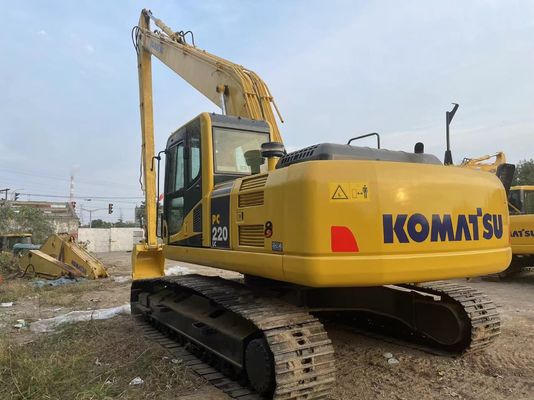 Originario de Japón Excavadora usada Komatsu PC220-7 Rastreador con 18 metros de largo brazo