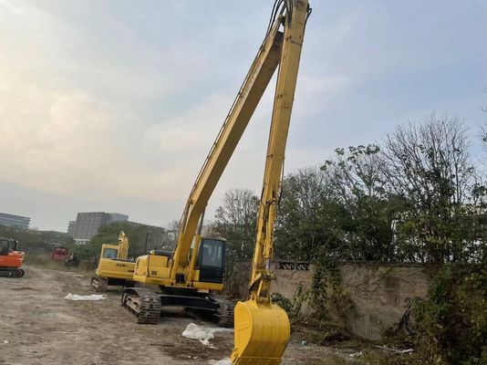 Originario de Japón Excavadora usada Komatsu PC220-7 Rastreador con 18 metros de largo brazo