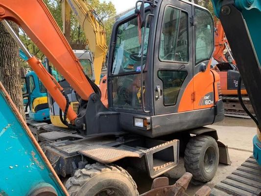 Excavadora de ruedas usada Doosan DX60W En excelente estado/Excavadora mini de ruedas usada Doosan para la venta