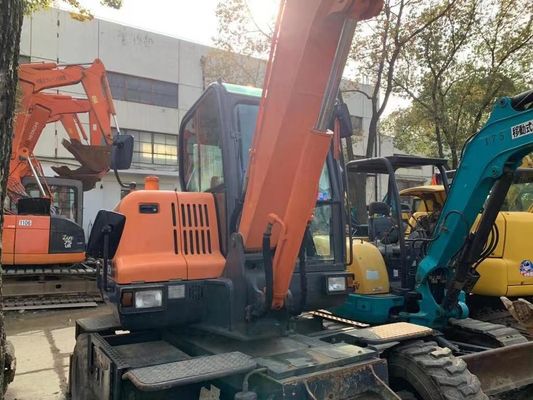 Excavadora de ruedas usada Doosan DX60W En excelente estado/Excavadora mini de ruedas usada Doosan para la venta