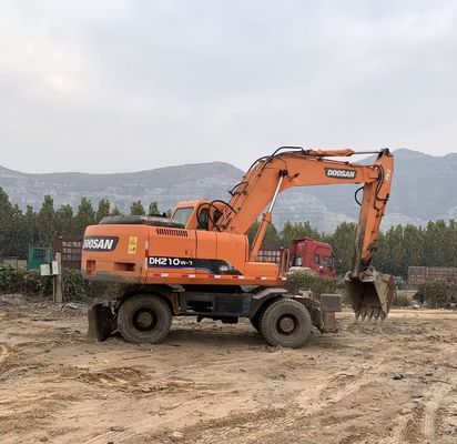 Color original Excavadora de ruedas usada Doosan DH210W-7 En buen estado/Excavadora de ruedas usada Doosan a la venta