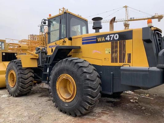 Repintura de color Cargador de ruedas usado Komatsu WA470-6 Cargador de segunda mano
