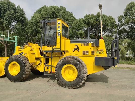 Original de Japón de segunda mano cargador de ruedas Komatsu WA320-3 de segunda mano cargador frontal