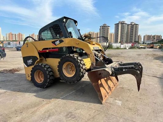 CAT 246C Color original Cargador de dirección de patinaje usado Seguridad y precisión en buen estado