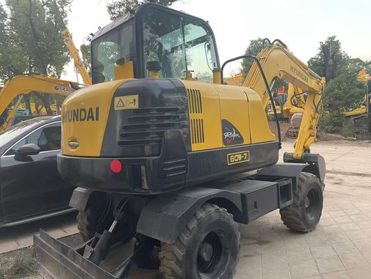 Usado R60W-7 Mini Hyundai Excavadora de ruedas estable y de alta eficiencia