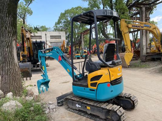 Color original Mini Excavadora Kubota U15-3S Usada para Venta/Mini Excavadora Usada que trabaja en interiores