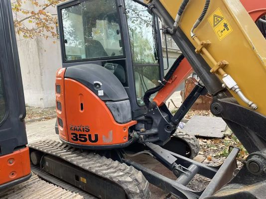 Original Japón Usado Hitachi ZX35U-5N mini excavadora en excelente estado / Usado mini excavadora japonesa con brazo de swing y motor EPA