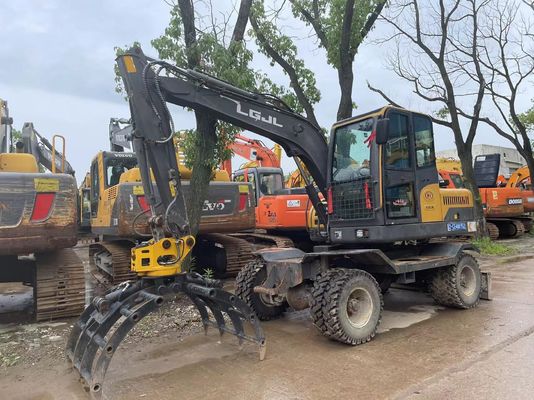 2018 año usado SDLH LG670BM Excavadora de ruedas con pinza hidráulica