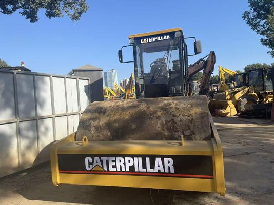 Rodillo compactador de un solo tambor Caterpillar CS-683E usado original de Japón en excelentes condiciones