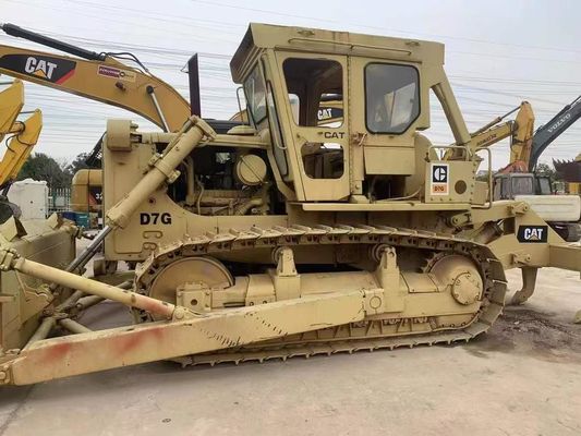 Potente de segunda mano Caterpillar D7G Dozer Eficiencia energética 6 Way Blade