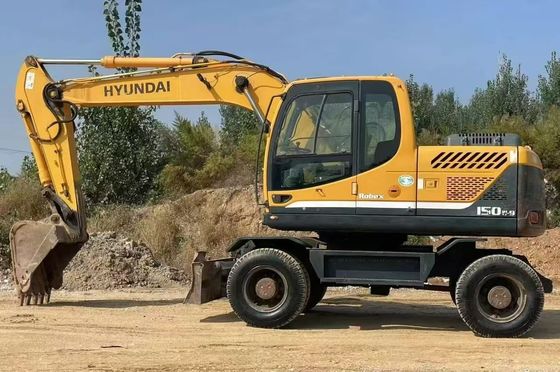 Hyundai R150W-9 Excavadora de ruedas usadas 2015 Alta precisión para construcción